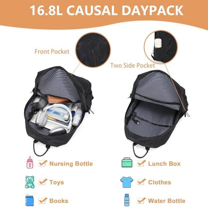 BESMART Lightweight Travel Laptop Backpack，Business Waterproof Slim Sturdy Laptops Backpack Personal Item Bag, College School Computer Bag with USB Port&Trolley Sleeve Fits 15.6 Inch Notebook