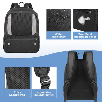 YOREPEK Basketball Backpack, Lightweight Basketball Bag with Ball Holder & Shoes Compartment, Sports Backpack Training Equipment Fit Soccer Volleyball Football - color: Black