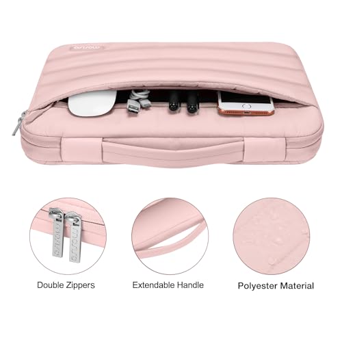 MOSISO Compatible with MacBook Air 15 inch Case M5 2026 M4 2025 M3 2024 M2 2023 A3448 A3241 A3114 A2941, Plastic Hard Shell Case&Puffy Sleeve Bag&Keyboard Skin&Webcam Cover&Screen Film, Pink - color: Pink