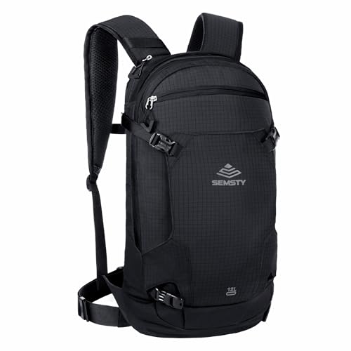 12L Ski & Snowboard Backpack, Backcountry Backpack for Men Women - color: Black