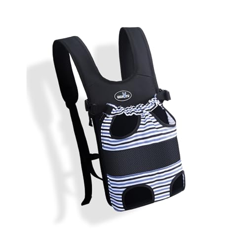 Wakytu Pet Carrier Backpack, Pet Front Dog Carrier Backpacks, Adjustable Pet Front Cat Dog Carrier Backpack Travel Bag, Legs Out, Easy-Fit for Traveling Hiking Camping for Small Cats Dogs - color: 1.0 Black, size: Small
