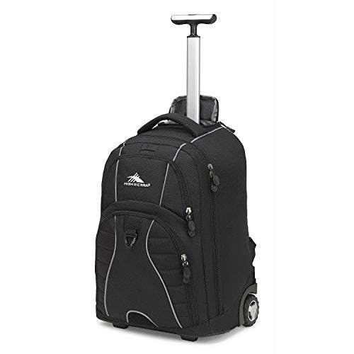 High Sierra Freewheel Wheeled Laptop Backpack, Black, 20.5 x 13.5 x 8-Inch - color: Black