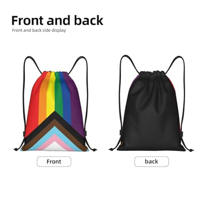 Rainbow Pride LGBT Drawstring Backpack Bag Sport Gym Dance Beach Travel Sackpack for Women Men - color: Lgbt_ddd00649