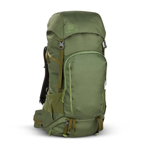 Kelty Asher Backpack, Daypack to Multi-Day Backpacking Capacity, Hiking, Lightweight Travel Pack, Internal Frame (65L Winter Moss) - color: Winter Moss/Dill, size: 65L