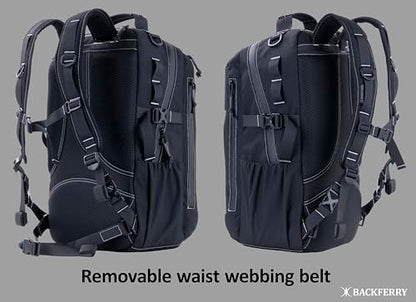 Urban Tactical Backpack Laser-Cut MOLLE Daypack Commuter Bag for EDC,Travel,Work,Hiking for Men Women - color: Black