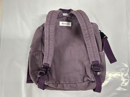 MaxxCloud Canvas Backpack-Adjustable Shoulder Straps,Unisex Mini Laptop Backpack for Work&Travel,Casual Daypack (Purple) - color: Purple