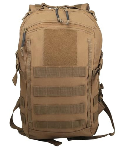 Small Tactical Backpack 12L Molle Bag Rucksack Army Daypack Military Daypack for Outdoor,Hiking (Tan) - color: Tan