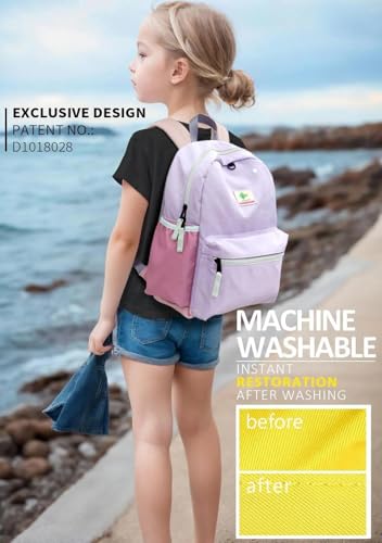 atgark Preschool Toddler Backpack For Boys Girls, School Mini & Travel, Small Kids Child Backpacks, Kindergarten Elementary bag, 11.6" H - color: Lavender, size: Age 1-3 (11.6" H Can't Fit Folder)