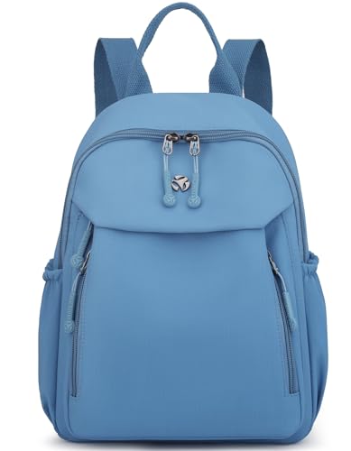 Pealwel Mini Nylon Women Backpacks,Small Ladies backpacks Lightweight Shoulder Satchel Bag Tote Handbag Casual Travel Daypack (Blue(A)) - color: Blue(a)
