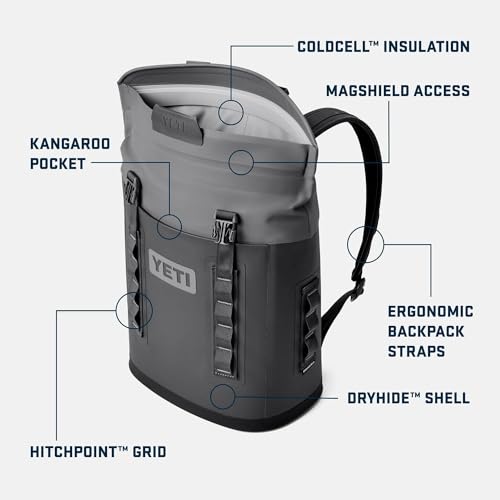 YETI Hopper M Series Backpack Soft Sided Coolers with MagShield Access - color: Classic Navy, size: M12