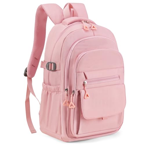 GAEKEAO Travel Backpack for Women Men,15.6 Inch Laptop Backpack Lightweight Casual Daypack Cute Bookbags for Work College Pink - color: A04 Pink