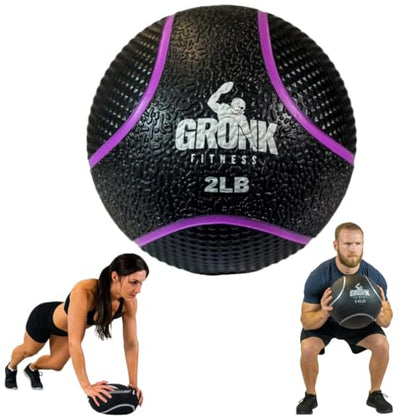 Gronk Fitness Premium Medicine Ball | Non-Slip Weighted Medicine Ball | Great Wall Ball for Full Body Workouts | Perfect for Strength & Conditioning Exercises - size: 2