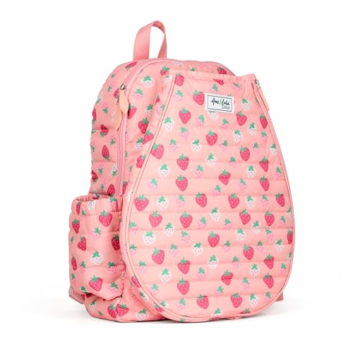 Ame & Lulu Little Love Tennis Backpack - color: Strawberry Puffer