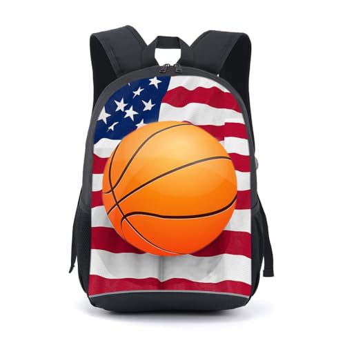 CAIWEI American Football Backpack School Bag (basketball 1) - color: Basketball 1, size: 17.2*11.7*5.5 Inch