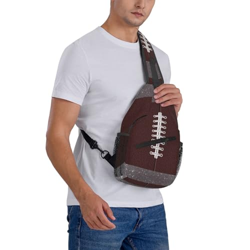 Sling Backpack Unisex Crossbody Chest Bag Shoulder Chest Bag For Women Men Hiking Travel - color: Football
