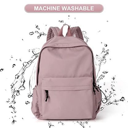 Purple School Backpack for Girls Water Resistant High School Book Bag Simple Backpack for Teens Boys Girls, Lightweight Simple Middle School Back Pack Daypack - color: Purple