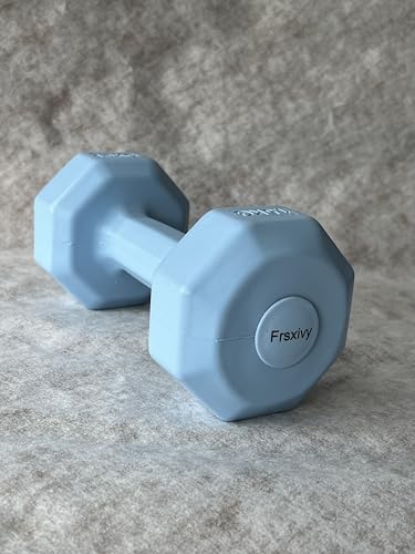Frsxivy Dumbbells with Neoprene Coating, Hexagonal Home Fitness Equipment, 3LB Anti-Roll, Anti-Slip