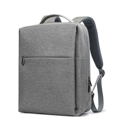 Minimalist laptop backpack, lightweight travel bag with padded shoulder straps (Light gray) - color: Light Gray