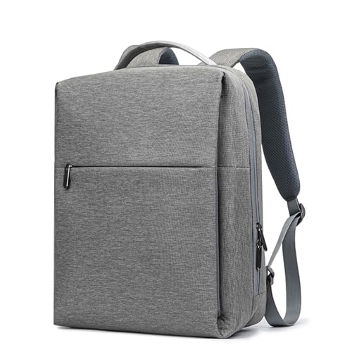 Minimalist laptop backpack, lightweight travel bag with padded shoulder straps (Light gray) - color: Light Gray