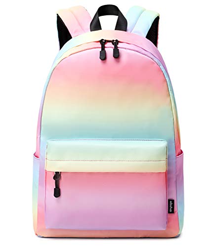 abshoo Lightweight Water Resistant Rainbow Backpacks For Teen Girls Women School Bookbags (Rainbow) - color: Rainbow