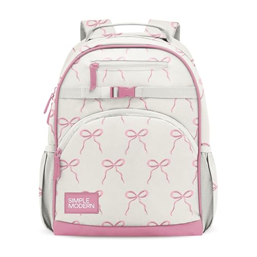Simple Modern Medium Toddler Backpack for School Girls and Boys | Kindergarten Elementary Kids Backpack | Fletcher Collection | Kids - 15" tall | Bows - color: -Bows, style: Kids Medium