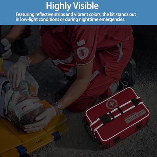 Besst Survivor 401 Piece First Aid Kit with Chest Seals -Labeled, Expandable & Mountable, Emergency Medical Kit for Home, Car, Camping & Outdoor, Waterproof Trauma Kits with Labeled Compartments - size: Pro Max