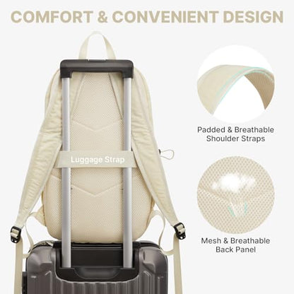G4Free Hiking Backpack for Women Men 20L Lightweight Travel Backpacks Daypack Outdoor Daily Camping, Beige - color: Beige