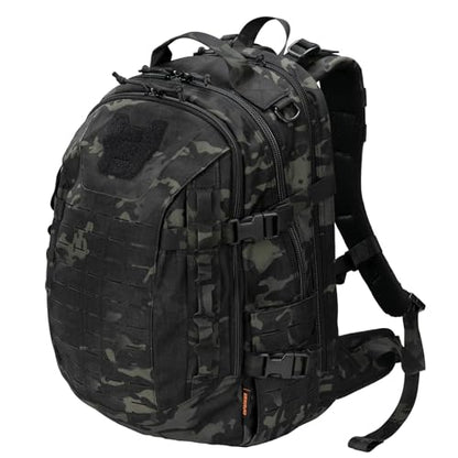 EXCELLENT ELITE SPANKER 40L Tactical Military Backpack for Men and Women Large Rucksack Assault Pack Bag for Outdoor Camping, Hiking,Travel Backpacking(Multicam Black) - color: Multicam Black