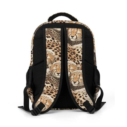 Travel Backpack Purse for Women, Cute Little Cheetah Leopard Cute Laptop Backpack with Tumbler Holder for Nurse Teacher College Work Casual Daypack - color: Pattern (214)