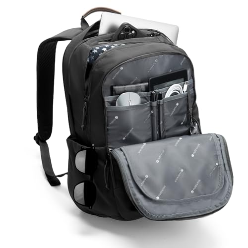PUREVAVE YKK Zipper Travel Laptop Backpack for Men, and Women - color: Charcoal Black