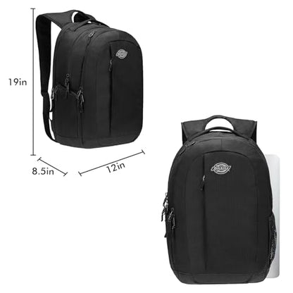Dickies Laptop Backpack, Water Resistant College Computer Bag, Fits 15.6 Inch Notebook - color: Black