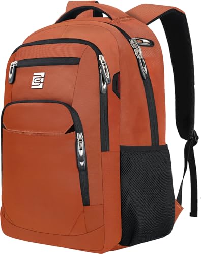 Volher Laptop Backpack,Business Travel Anti Theft Slim Durable Laptops Backpack,Water Resistant College Computer Bag for Women & Men Fits 15.6 Inch Laptop and Notebook-Orange - color: Orange, size: 15.6 Inch, style: Laptop