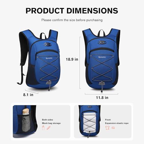 Ultra-Light Soft Daypack 15L/20L, Cushioned Breathable Back Panel Backpack, Lightweight Packable Travel Backpack (Blue, 20L) - color: Blue, size: 20L