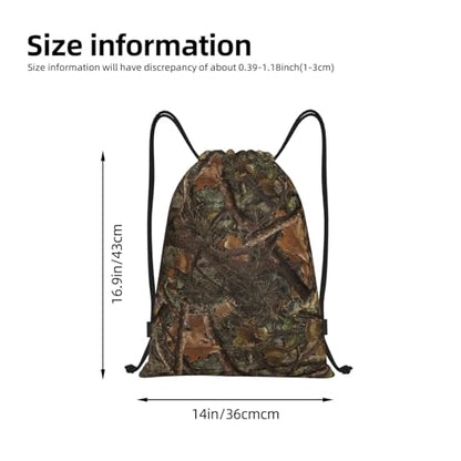 Gianlaima Camo Green Forest Drawstring Backpack Sport Gym Sack For Men Women - color: Black24