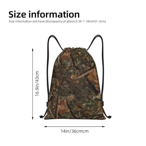 Gianlaima Camo Green Forest Drawstring Backpack Sport Gym Sack For Men Women - color: Black24