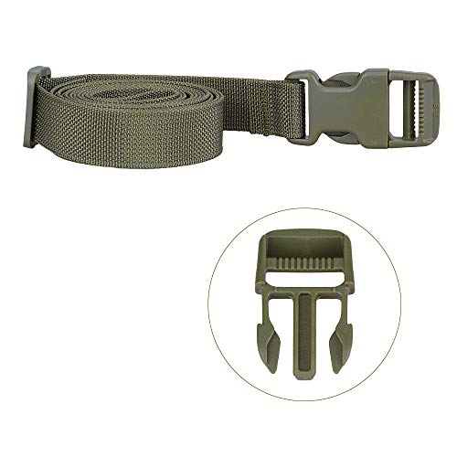 MAGARROW 78" x 1" Strap Buckle Packing Straps Adjustable 1-Inch Belt - color: Green 6.5 feet Long (4-PCS)