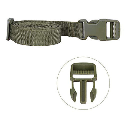 MAGARROW 78" x 1" Strap Buckle Packing Straps Adjustable 1-Inch Belt - color: Green 6.5 feet Long (4-PCS)