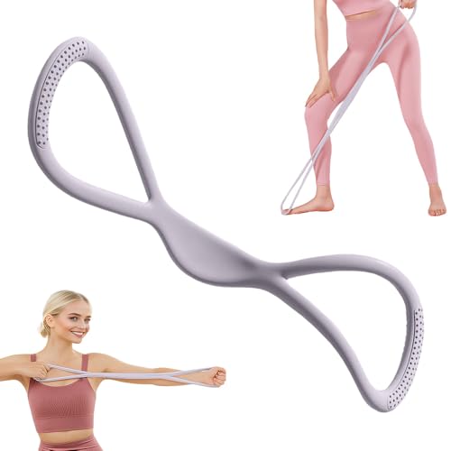 Resistance Bands, Figure 8 Fitness Resistance Band, Exercise Bands with Handles, Chest Expander Strap, Fullbody Yoga Pulling Rope, Stretching Equipment for Arm, Back - color: Grey 35lbs