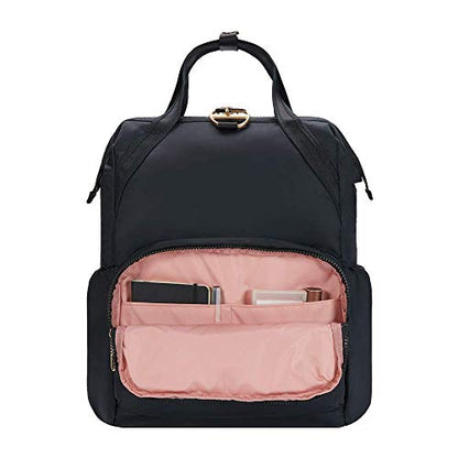 PacSafe Women's Citysafe CX 17L Anti Theft Backpack-Fits 16 inch Laptop, Black, One Size - color: Black