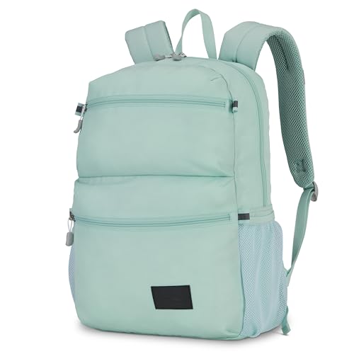 High Sierra Everclass Backpack - Travel or Work Laptop Bookbag with 360° Reflectivity, Dual Water Bottle Pockets & Fits Laptops Up To 15.6”, One Size, Sky Blue - color: Sky Blue
