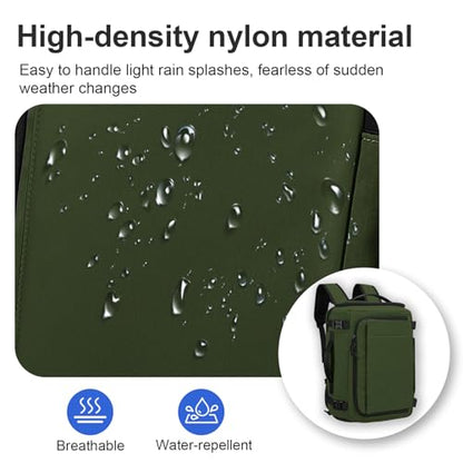 Carry On Travel Backpack with Shoe Compartment Flight Approved Laptop Backpack Expandable Work Business Backpack for Women Men Casual Daypack, Dark Green - color: Dark Green, style: A