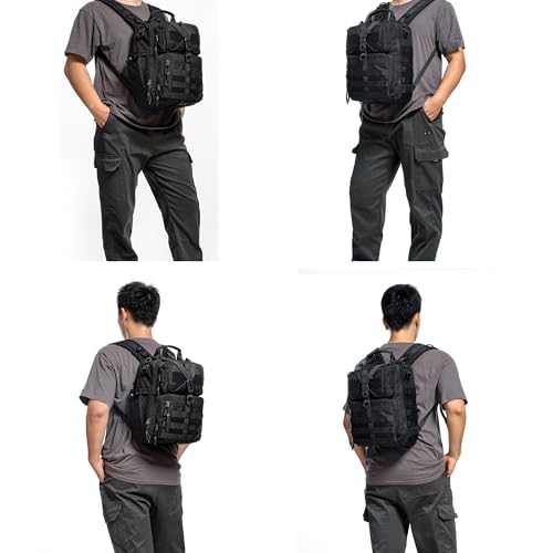 NICGID Sling Bags Chest Shoulder Backpacks, 13.3'' 14.1'' 15.6''Laptop Backpack Crossbody Messenger Bag Travel Outdoor (Black-059, 14.1 Inch) - color: Black-059, size: 14.1 inch