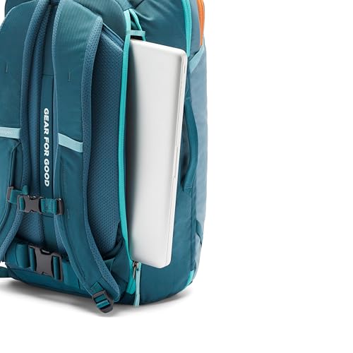 Cotopaxi Allpa 28L Travel Pack, Blue Spruce and Abyss - color: Blue Spruce/Abyss