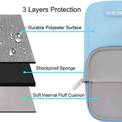 MOSISO Laptop Case 13 inch, 13 inch Laptop Sleeve Compatible with MacBook Air M4 M3 M2 M1 2025-2018 / Pro M2 M1 2025-2016, Polyester Vertical Computer Sleeve Bag with Pocket, Air Blue - color: Air Blue, size: 13 inch