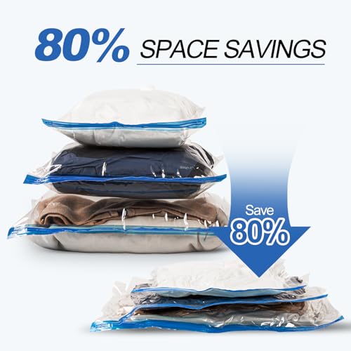 VMstr Vacuum Seal Bags for Clothing Travel, Vacuum Storage Bags with USB Electric Pump, Compression Space Saver for Luggage Suitcase 18 Combo Bags + USB Pump - style: 18 combo bags + USB pump