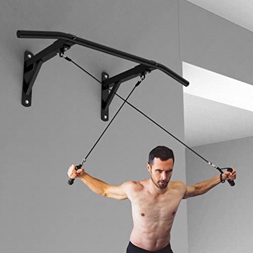 Wall Mounted Pull Up Bar, Heavy Duty Strength Training Bar with Sturdy Base, Sandbag Swing Resistance Band Suspension Bars, 661 Lbs