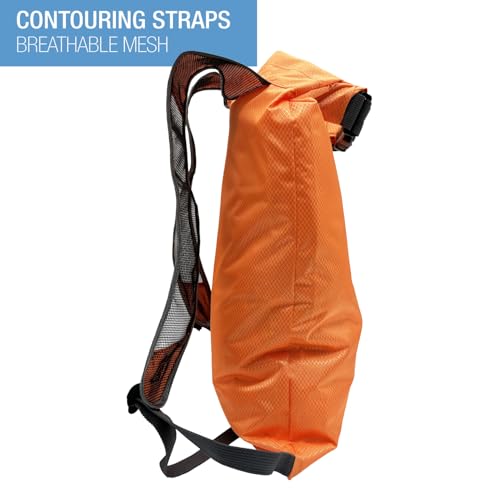 Lewis N. Clark WaterSeals Locking Backpack | Waterproof Bag | Anti-Theft Combination Lock | For Men & Women | Orange - color: Orange