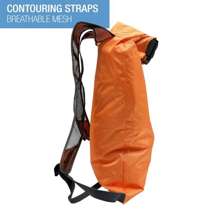 Lewis N. Clark WaterSeals Locking Backpack | Waterproof Bag | Anti-Theft Combination Lock | For Men & Women | Orange - color: Orange