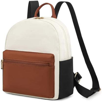 LOVEVOOK Backpack for Women Light Weight Waterproof Backpack Purses Daily Backpack… | Light Weight - color: Beige/Brown/Black