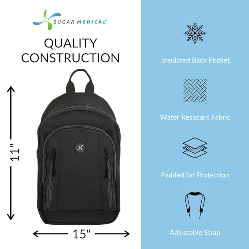 Sugar Medical Insulated Diabetes Sling Backpack | Diabetic Care Products | Diabetic Supplies Travel | Diabetes Care (Nico) - color: Nico